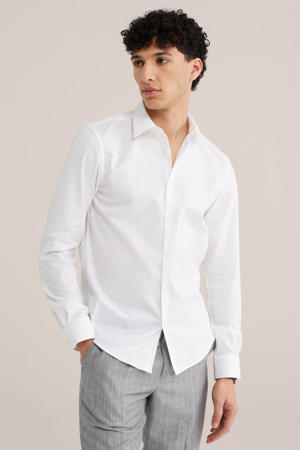 slim fit overhemd white uni