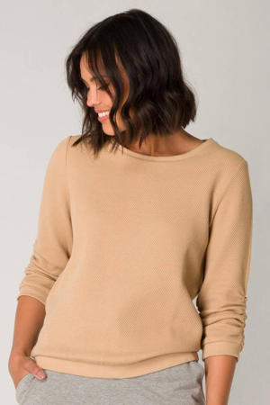 sweater Olvin textuur beige