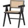 WOOOD WOOOD Gunn Eetkamerstoel - Rattan - Zwart - 80x54x54