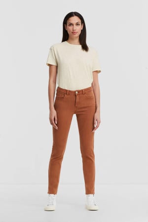  mid rise skinny jeans roest