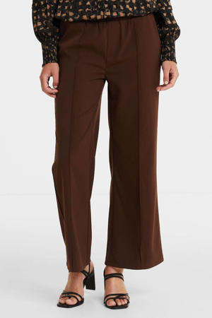 straight fit pantalon Meta dark brown