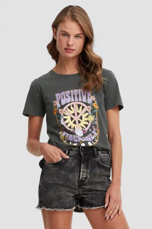 denim short grijs