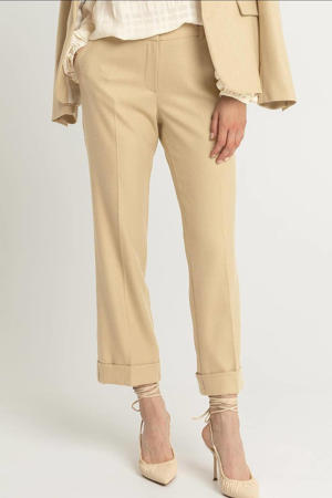 cropped pantalon beige