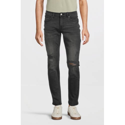 anytime slim fit jeans donkergrijs afbeelding