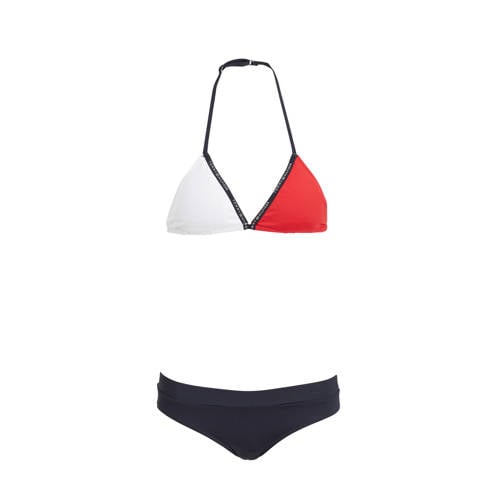 Tommy Hilfiger triangel bikini donkerblauw/wit/rood