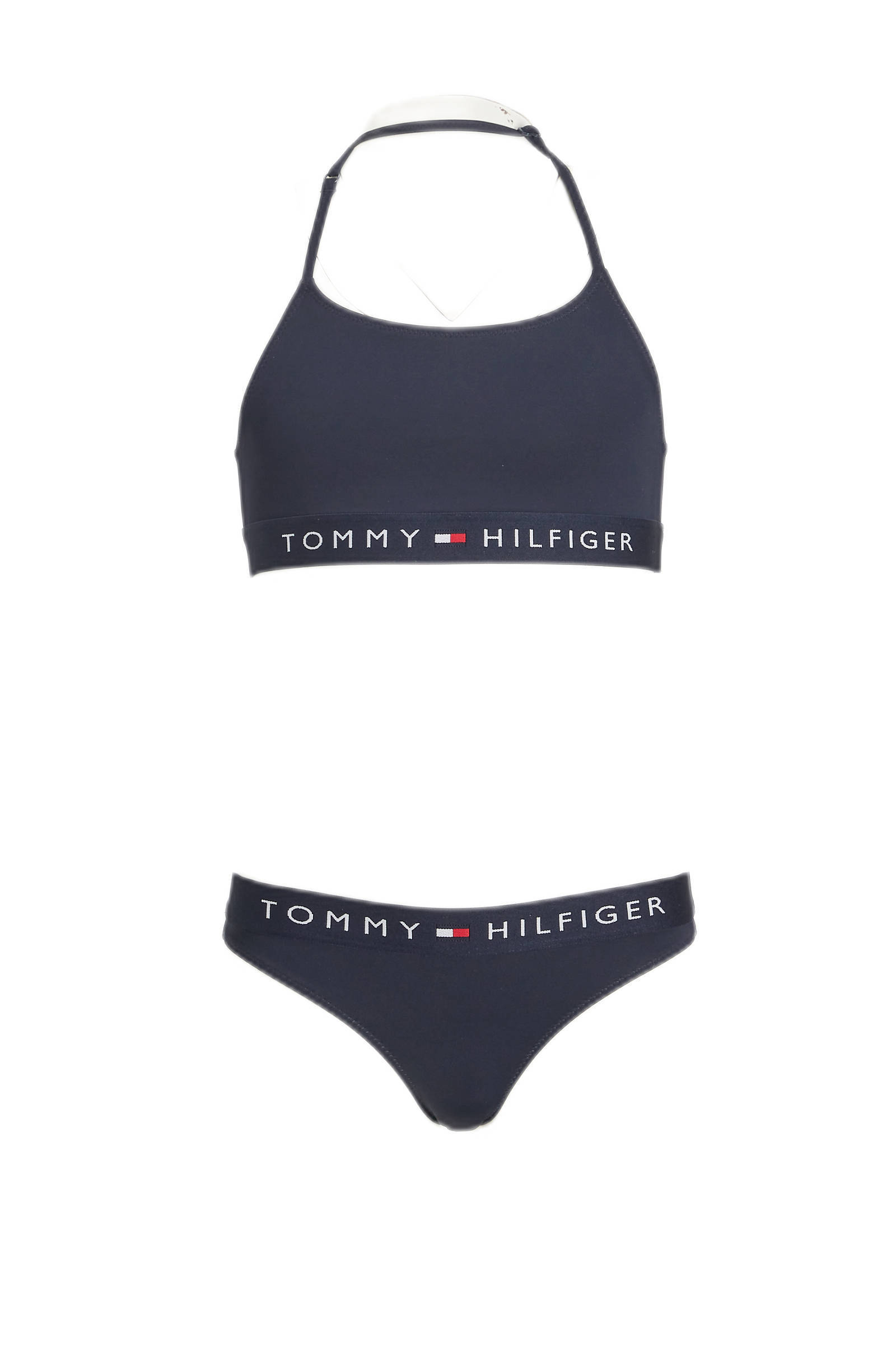 Tommy Hilfiger crop bikini donkerblauw wehkamp