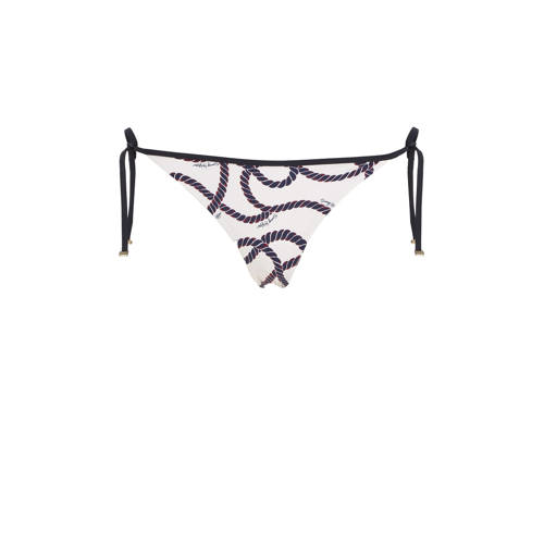 Tommy Hilfiger strik bikinibroekje wit/donkerblauw