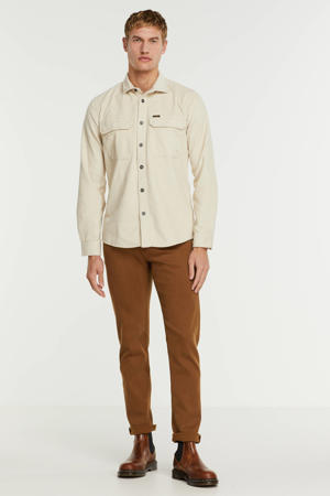 corduroy regular fit overshirt beige
