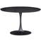 WOOOD Sammy Ronde Eettafel - MDF/staal - Zwart - 75x120x120