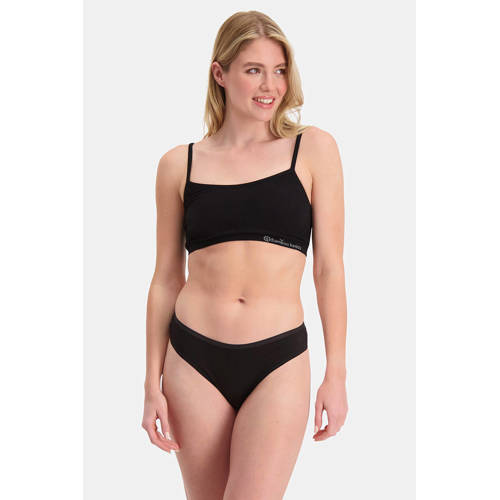 Bamboo Basics string Lola met bamboe (set van 3) zwart afbeelding