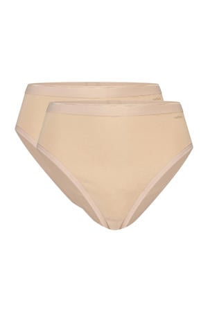 high leg slip (set van 2) beige
