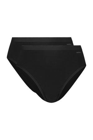 high leg slip (set van 2) zwart