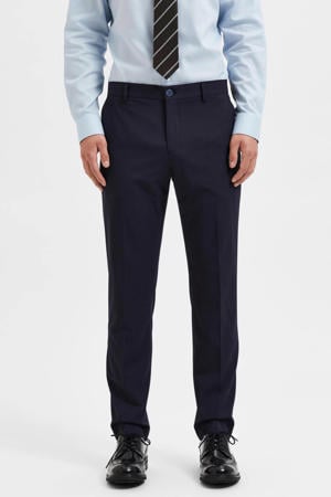 slim fit pantalon donkerblauw