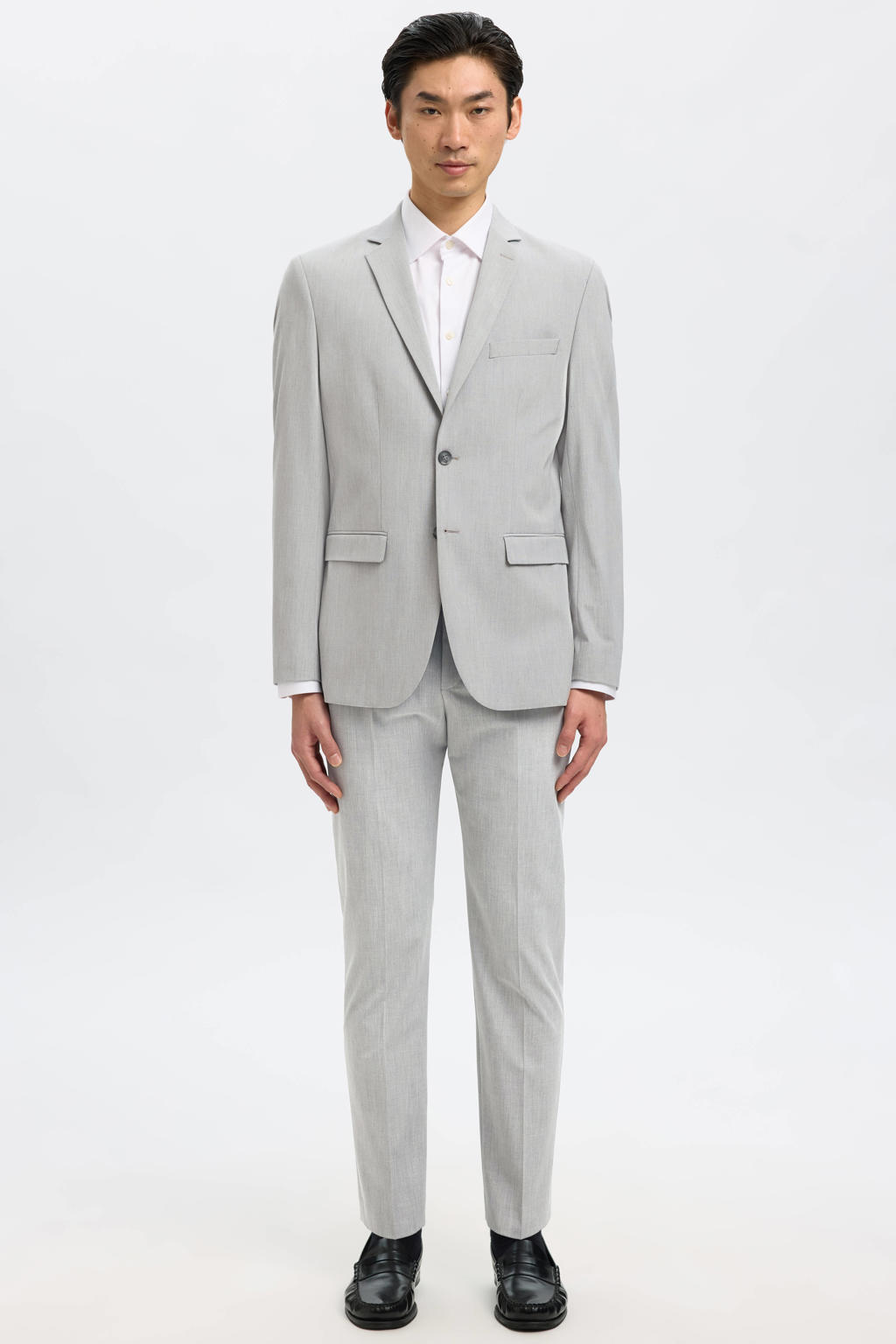 Selected slim fit colbert lichtgrijs