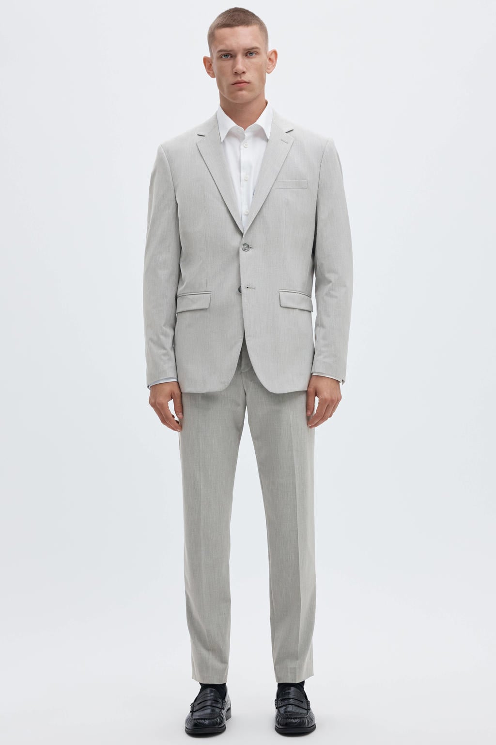 Selected slim fit colbert lichtgrijs