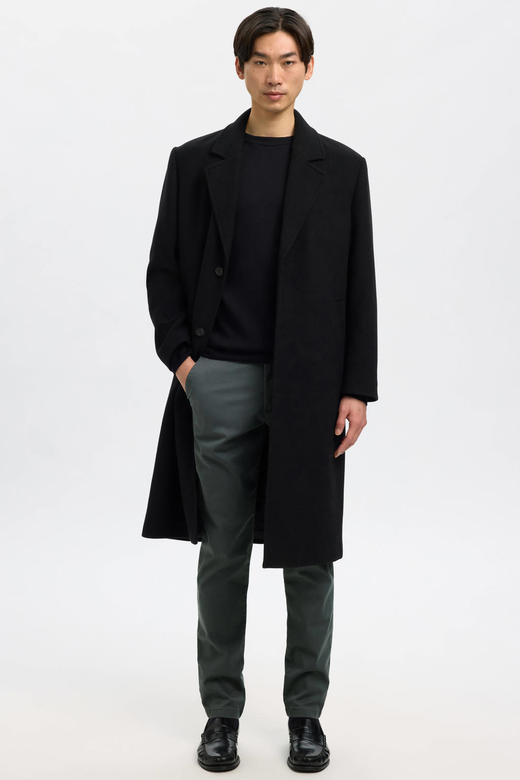Selected slim chino grijs