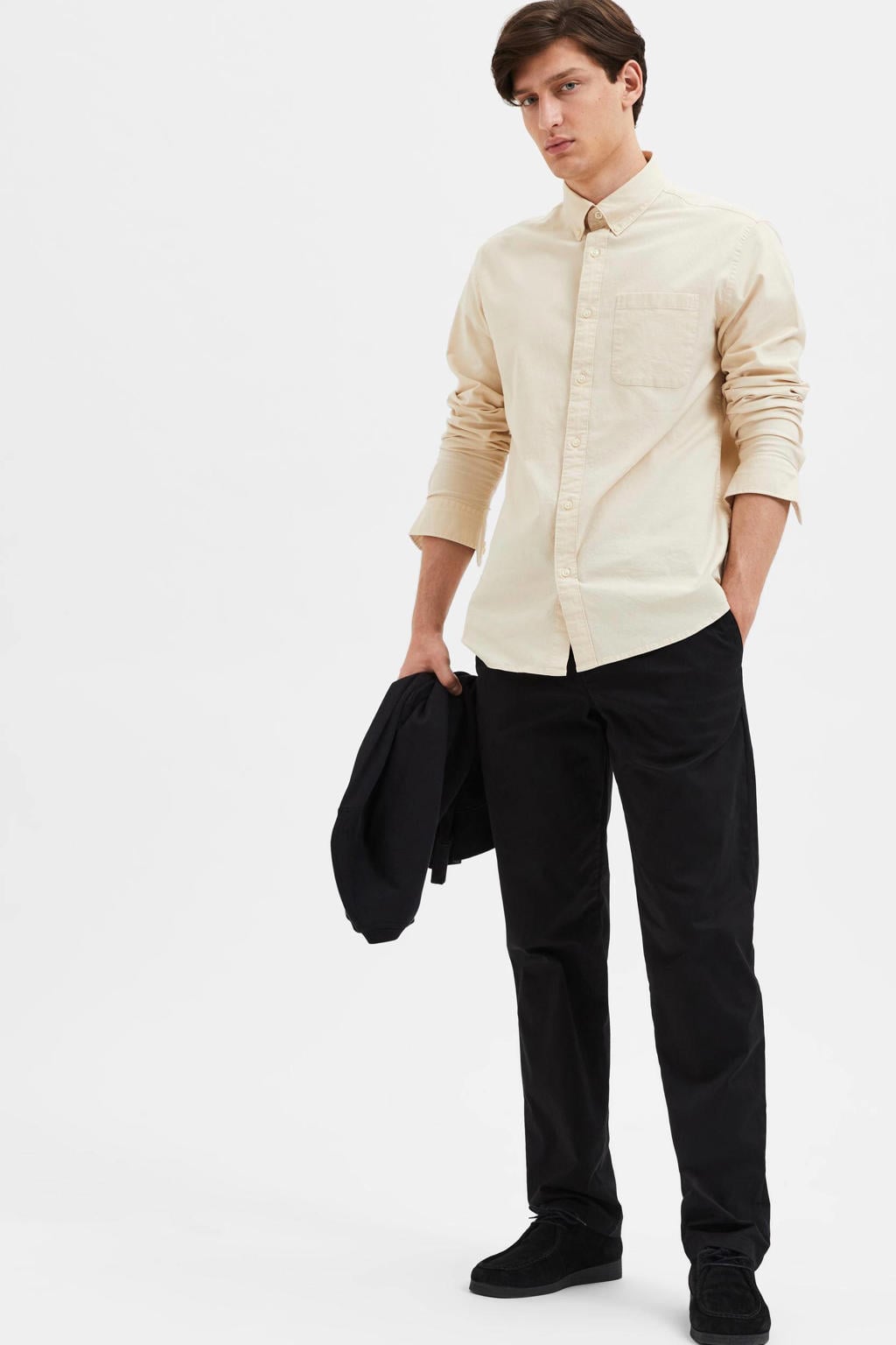 Selected straight chino zwart