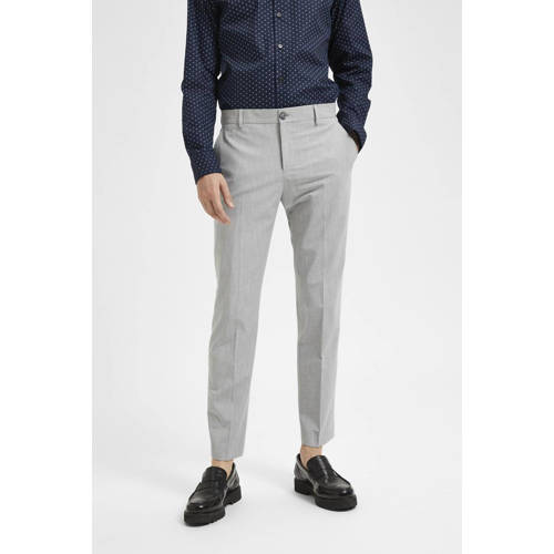 SELECTED HOMME slim fit pantalon lichtgrijs afbeelding