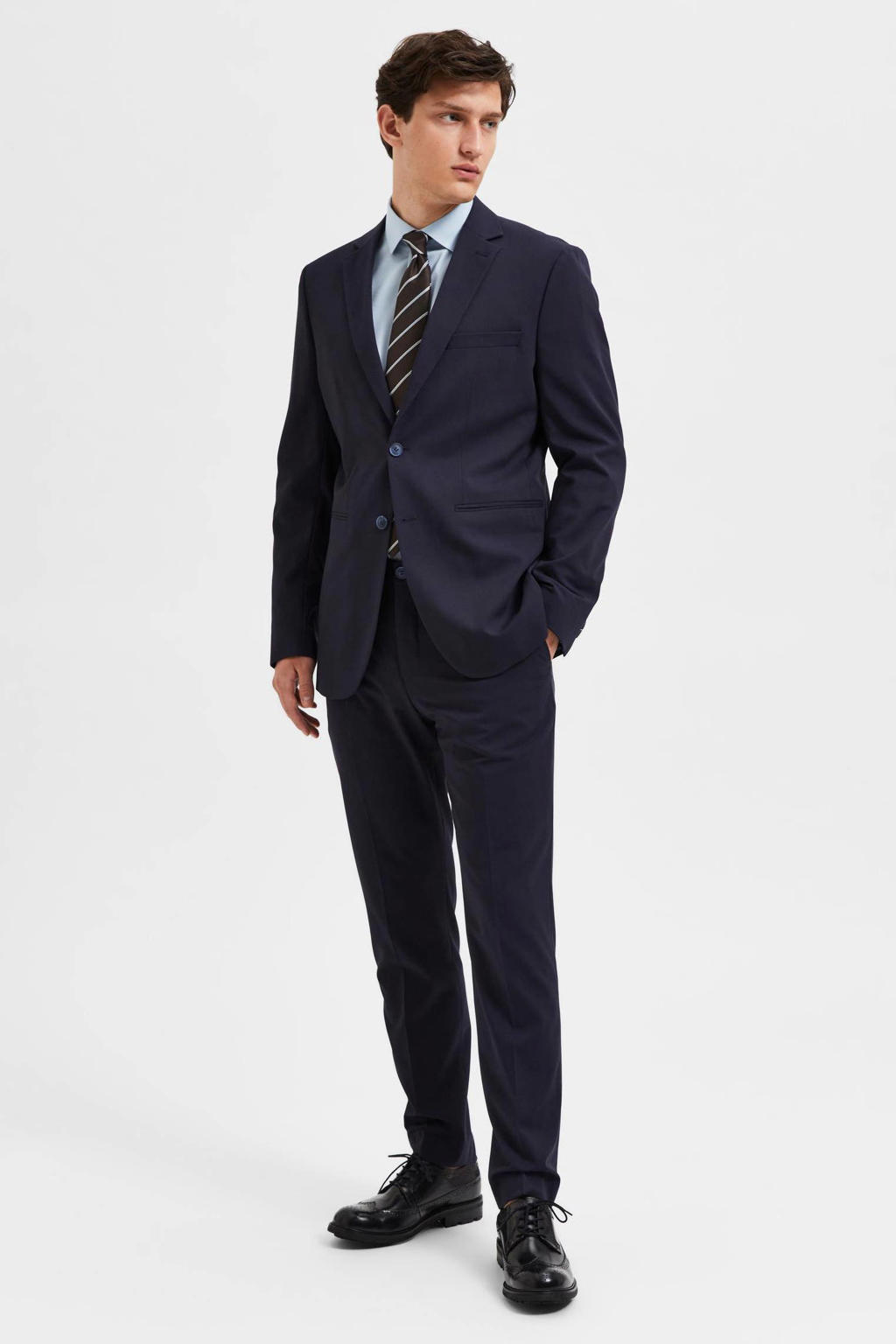 Selected slim fit colbert donkerblauw