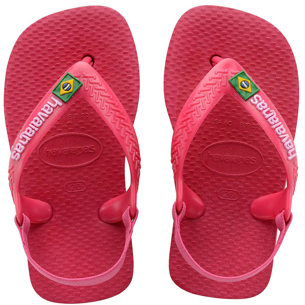 Havaianas teenslippers met hielbandje rood