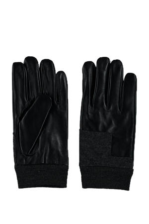 leren handschoenen zwart