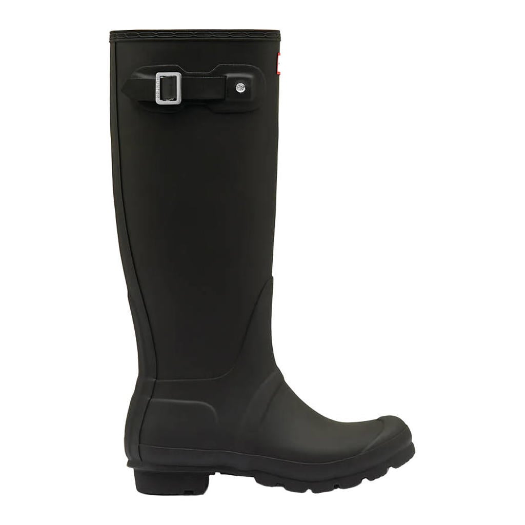 Hunter Original Tall Wellington Boots regenlaarzen met profielzool en logo - zwart