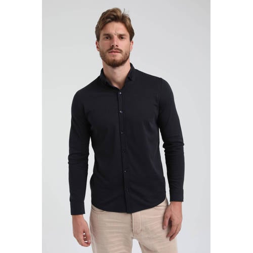 GABBIANO slim fit overhemd donkerblauw afbeelding