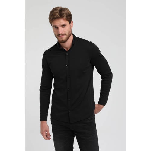 GABBIANO slim fit overhemd zwart afbeelding
