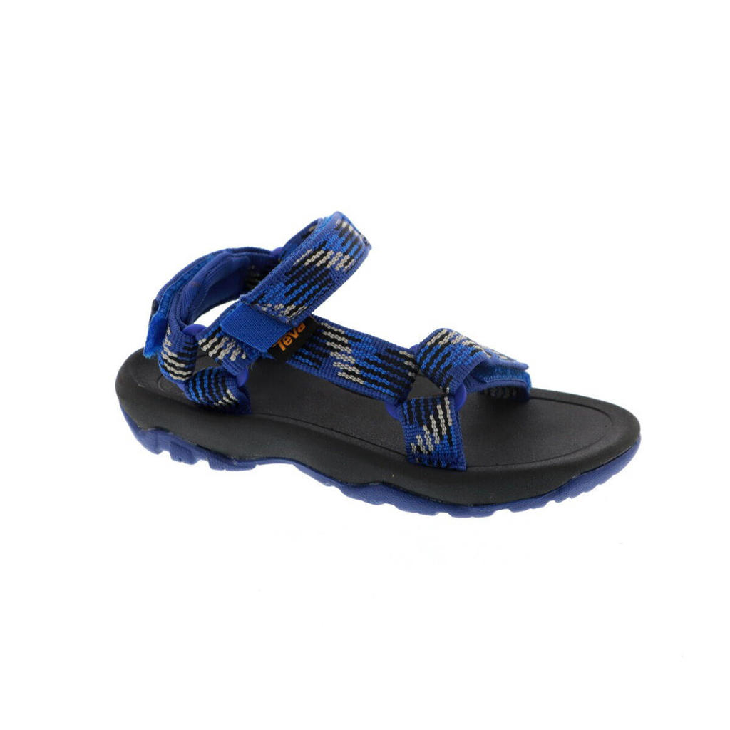 Blauwe jongens Teva Peuter kleuter sandalen met klittenband en all over print