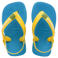Havaianas teenslippers met hielbandje geel/blauw