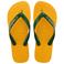 Havaianas teenslippers donkergroen/geel