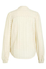 thumbnail: VILA geweven blouse VICHIKKA met kant ecru