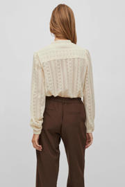 thumbnail: VILA geweven blouse VICHIKKA met kant ecru