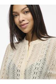 thumbnail: VILA geweven blouse VICHIKKA met kant ecru