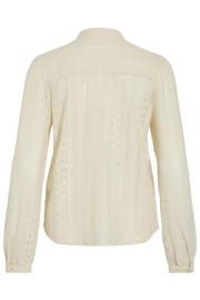 thumbnail: VILA geweven blouse VICHIKKA met kant ecru