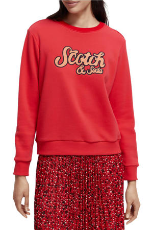 sweater met logo rood