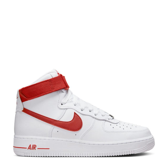 het is mooi Springplank Metafoor Nike Air Force 1 HI sneakers wit/rood | wehkamp