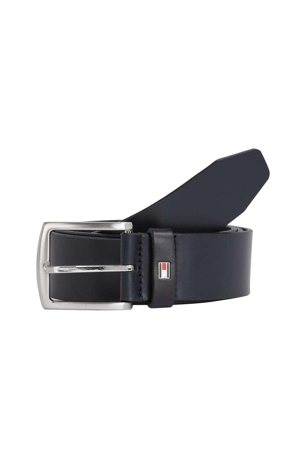 Tommy Hilfiger leren riem Denton donkerblauw