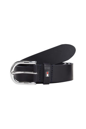 leren riem donkerblauw