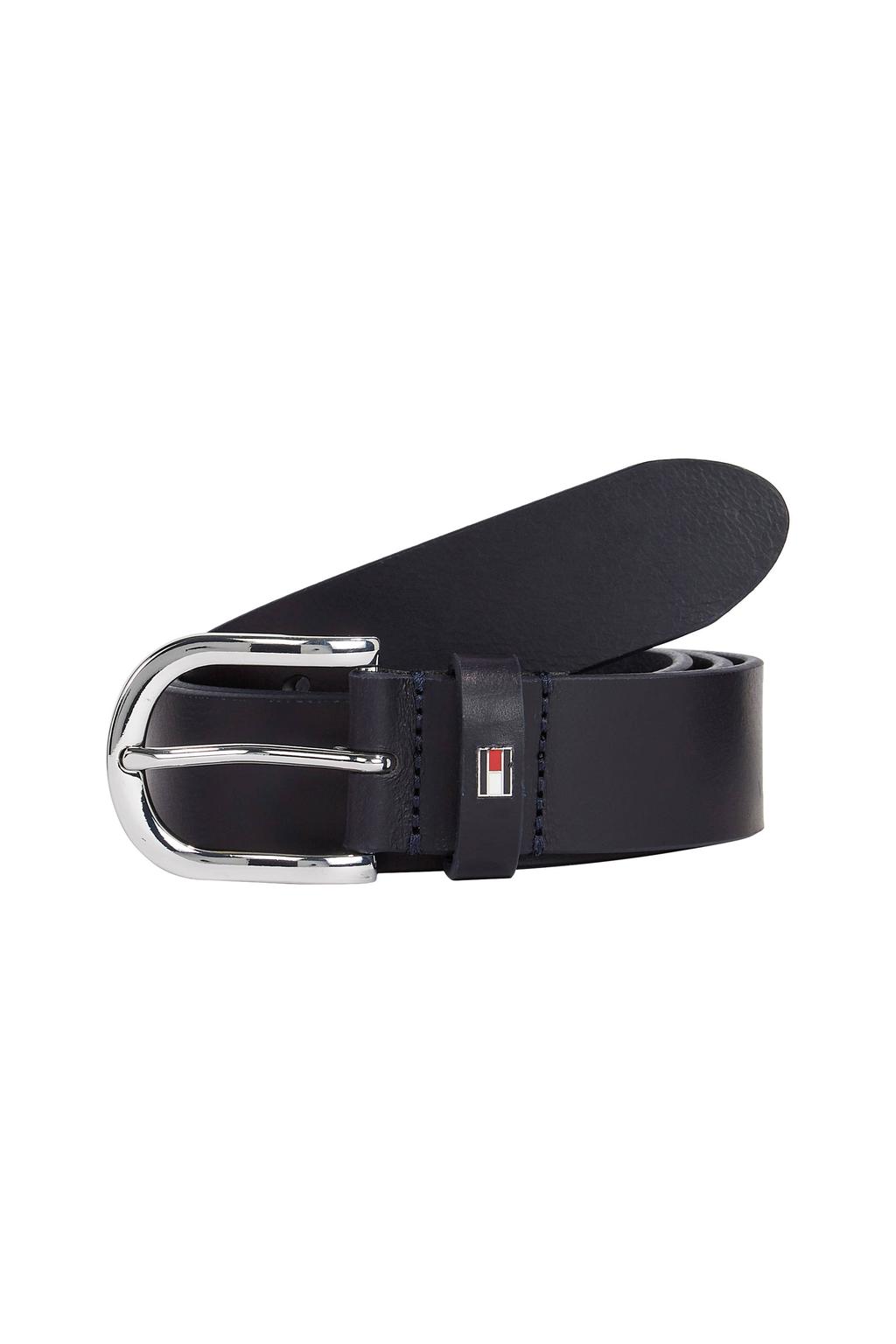 Tommy Hilfiger leren riem donkerblauw