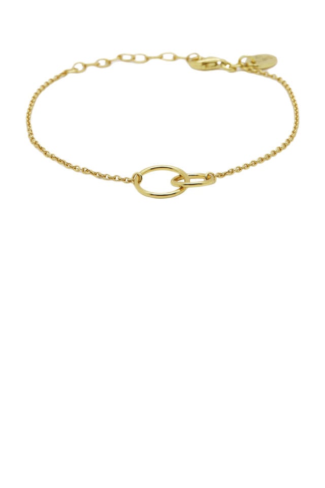 Stuiteren klep frequentie KARMA Jewelry verguld zilveren armband Double Circle | wehkamp