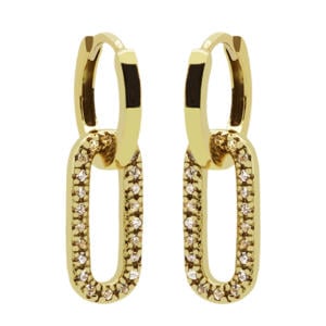 goldplated oorbellen Dangling