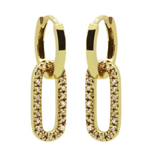 goldplated oorbellen Dangling