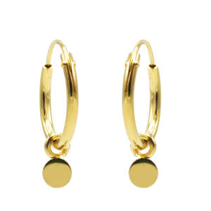 gold plated oorbellen Tiny Disc