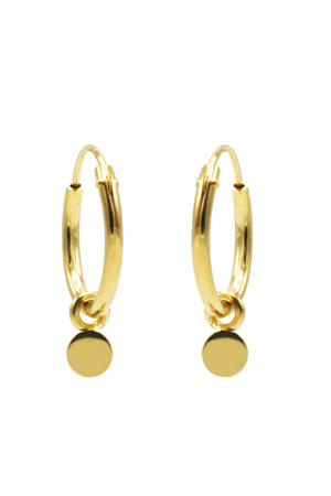 gold plated oorbellen Tiny Disc