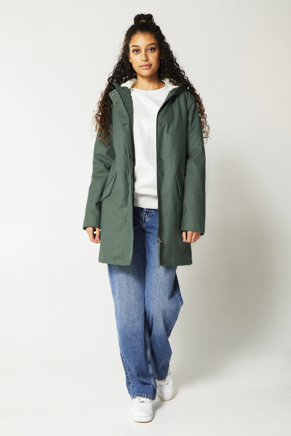 rhythm of the rain Winterjas voor dames, waterdichte regenjas met capuchon, winter, parka, jas, warm, gevoerd, PU-regenjas, lange overgangsjas, regenparka, windjack, olijfgroen, 42 rhythm of the rain Winterjas voor dames, waterdichte regenjas met capuchon, winter, parka, jas, warm, gevoerd, PU-regenjas, lange overgangsjas, regenparka, windjack, olijfgroen, 42