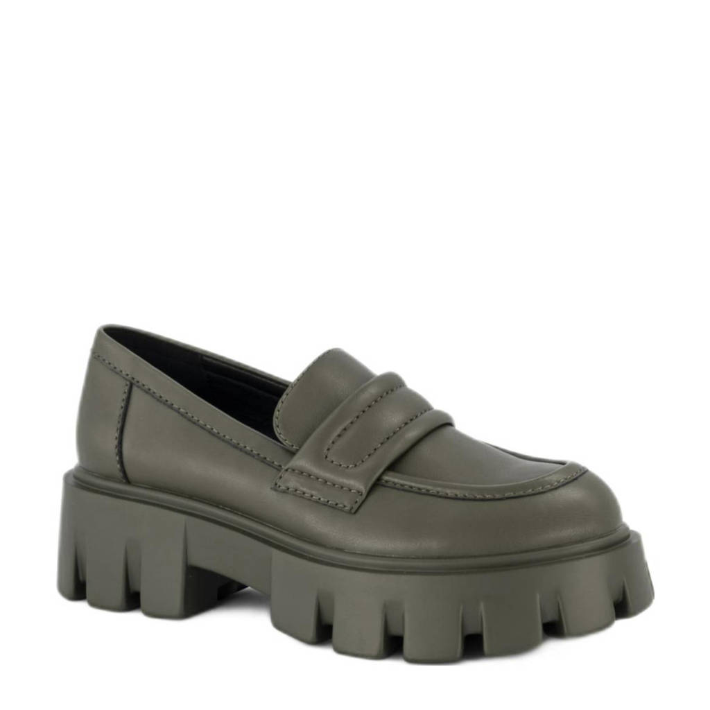 Oxmox   chunky loafers donkergroen