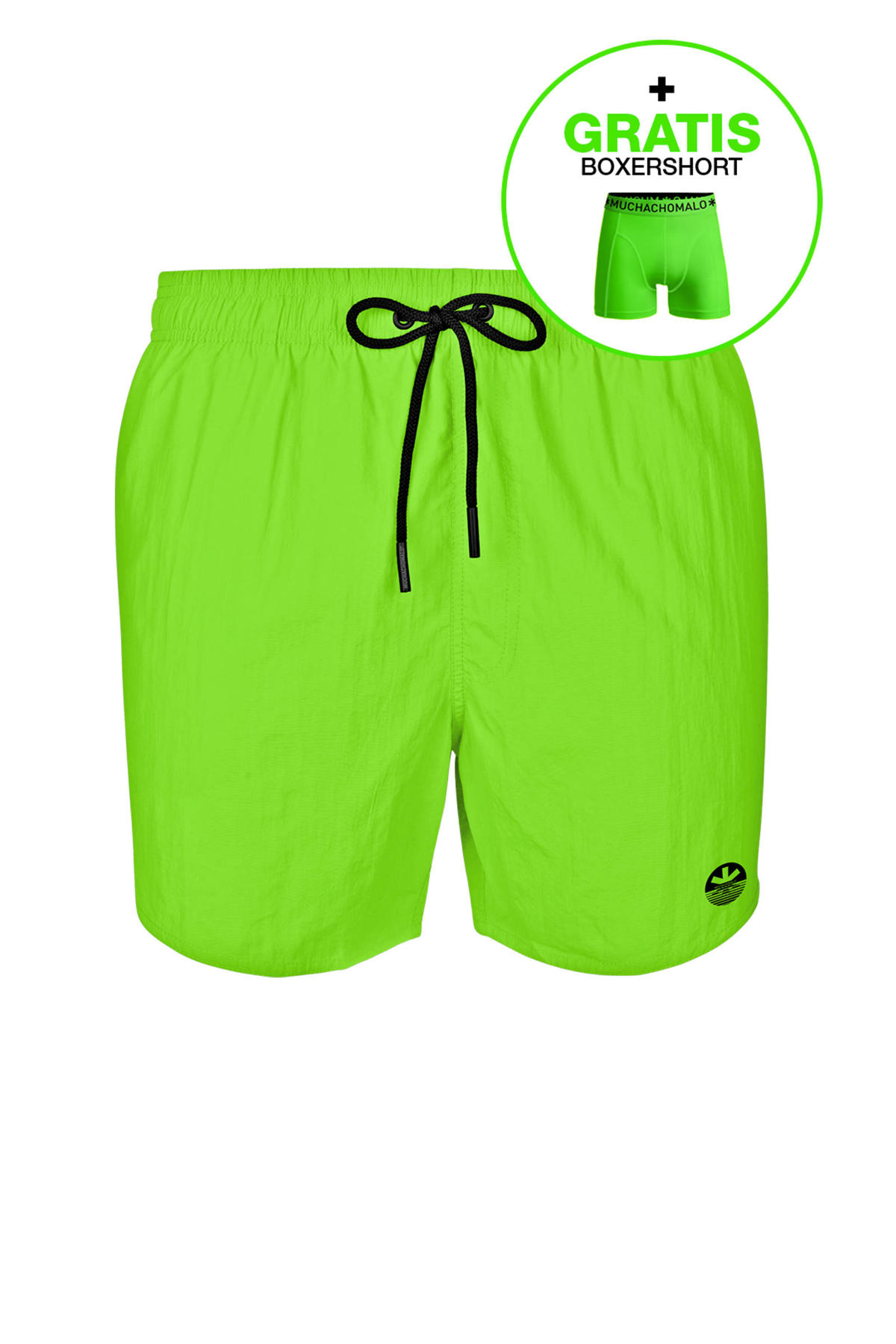 schapen Uitgaan Grijpen Muchachomalo zwemshort + gratis boxershort neon groen | wehkamp