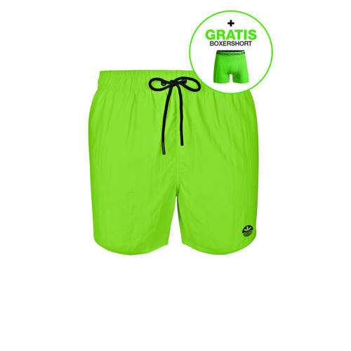 Muchachomalo zwemshort + gratis boxershort neon groen