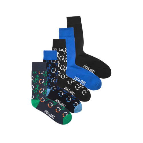 JACK & JONES sokken JACANGUS - set van 5 blauw